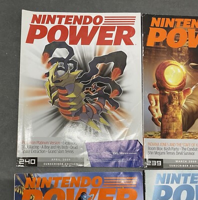2009 Nintendo Power Magazine Lot (6) Mario Pokemon 239 240 244 246