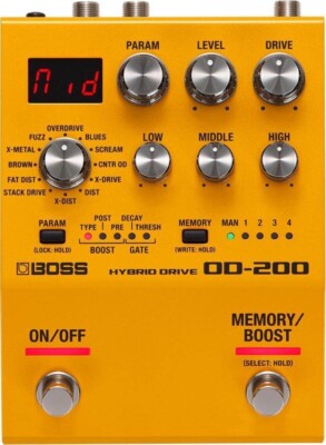BOSS OD-200 HYBRID DRIVE Guitar Effect Pedal Analog & Digital Overdrive OD200