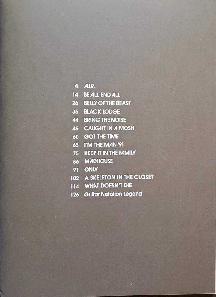 Anthrax The Best Of Guitar Tab Sheet Music Song Book Recorded Version - Image 2 of 4