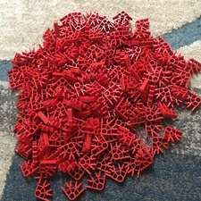 Knex 274 red 3 position standard connectors K'nex Replacement Parts Lot Clean