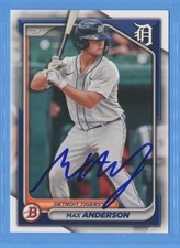 MAX ANDERSON Signed/Autographed 2024 Bowman Card #BP-128 w/COA Tigers c
