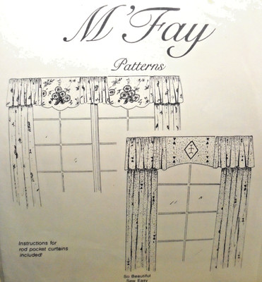 M'Fay  #9211-MELODY VALANCE-Professional Workroom Pattern /Gently used