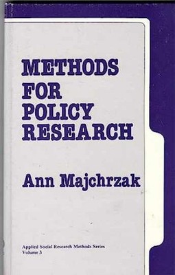 Methods for Policy Research (Applied - Hardcover, by Majchrzak Ann - Acceptable
