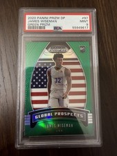 2020 Panini Prizm Draft Picks Green Prizm James Wiseman Rookie PSA 9 RC #97