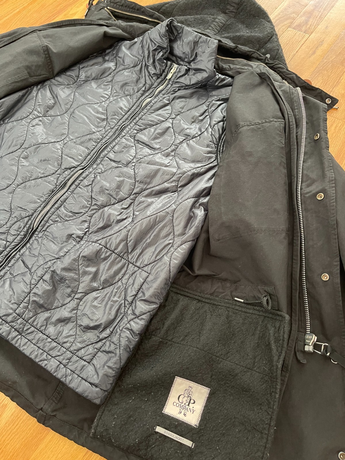 C.P Company - Goggle Jacket / Padded Field Jacket (AW14) SIZE 52 (Mens L) BLACK