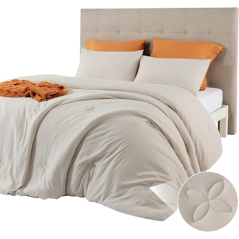 Conjunto de edredom alternativo macio respirável lavável na máquina todas as estações novo - Imagem 2 de 4