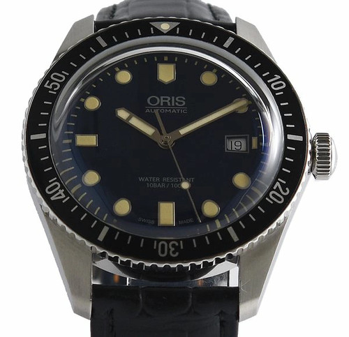ORIS Divers 65 7720 Automatic Blue Dial Leather Men's Watch