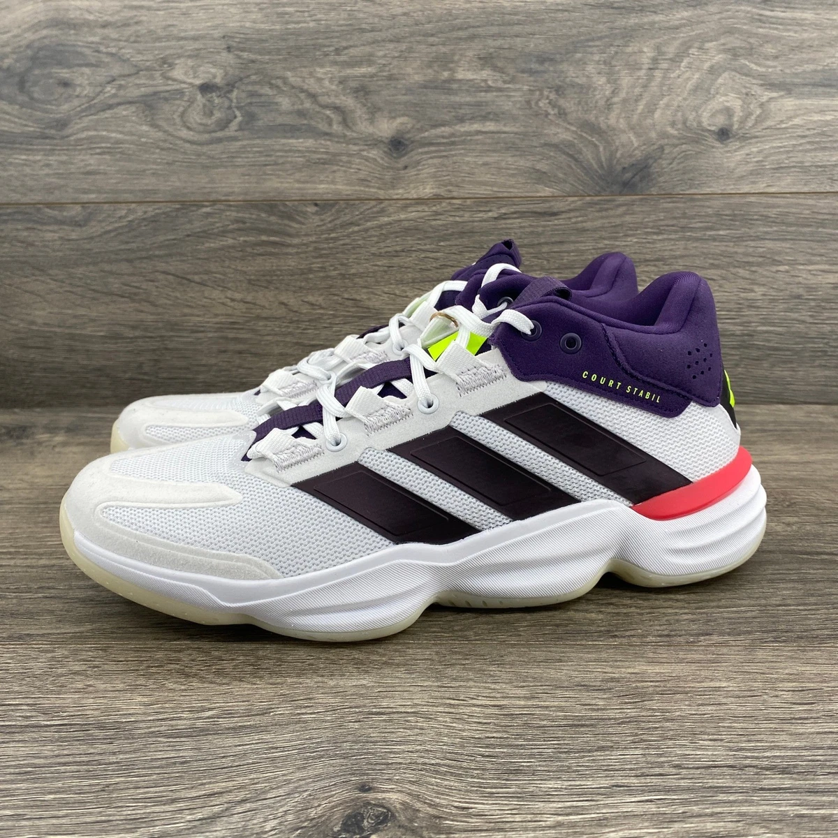 ADIDAS Court Stabil White Aurora Metallic Plum Men’s 10.5 Adidas Stabil 16 White Aurora Plum for sale | eBay main image 2