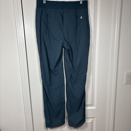 Title Nine Womens Clamberista Hiking Elastic Waist Pants Mid Rise Size 14 Teal - Picture 6 of 13
