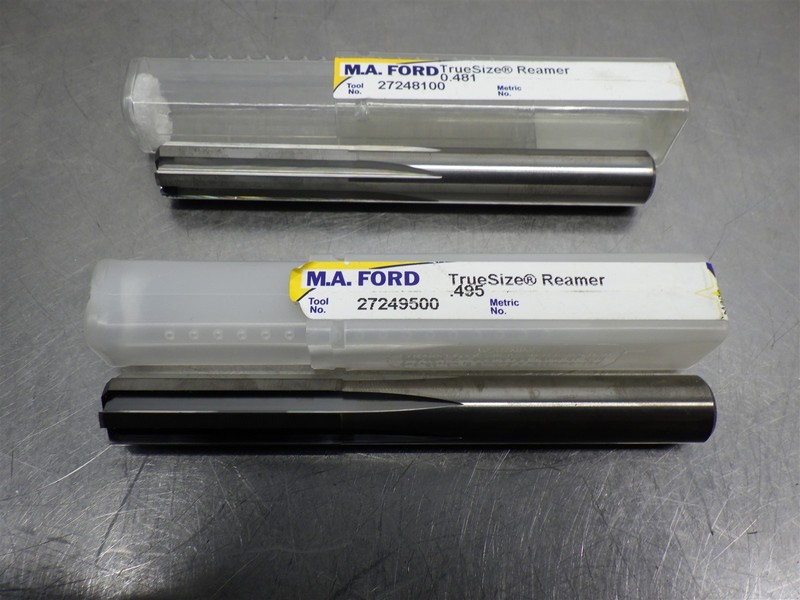 Lot of 2 NEW Assorted M.A. FORD Carbide Reamers-Various Sizes (As Shown)