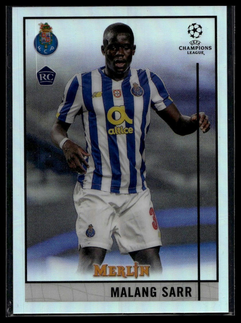 2020-21 Merlin UEFA Champions League #90 Malang Sarr Refractor Rookie RC