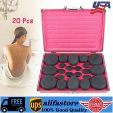 Hot Stone Heater Kit 20Pc Large Heat Case W/ US Standard Plug, Hot Spa Massage