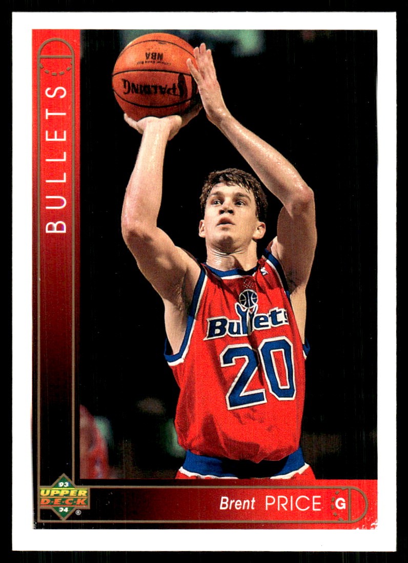 Brent Price 1993-94 Upper Deck #69 Bullets FREE SHIPPING StackedPacks