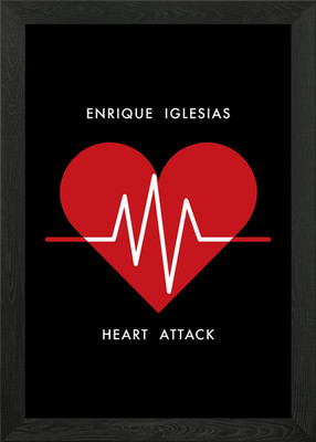 Enrique Iglesias Herzinfarkt gerahmtes Wandbild Poster Leinwanddruck Bild