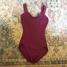 Capezio Women s Purple Solid Spandex Leotard with Mesh Insert, XS