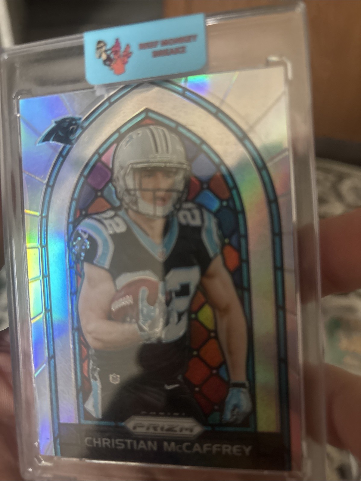 2017 Panini Prizm - Stained Glass Christian McCaffrey #4 Silver Prizm (RC)