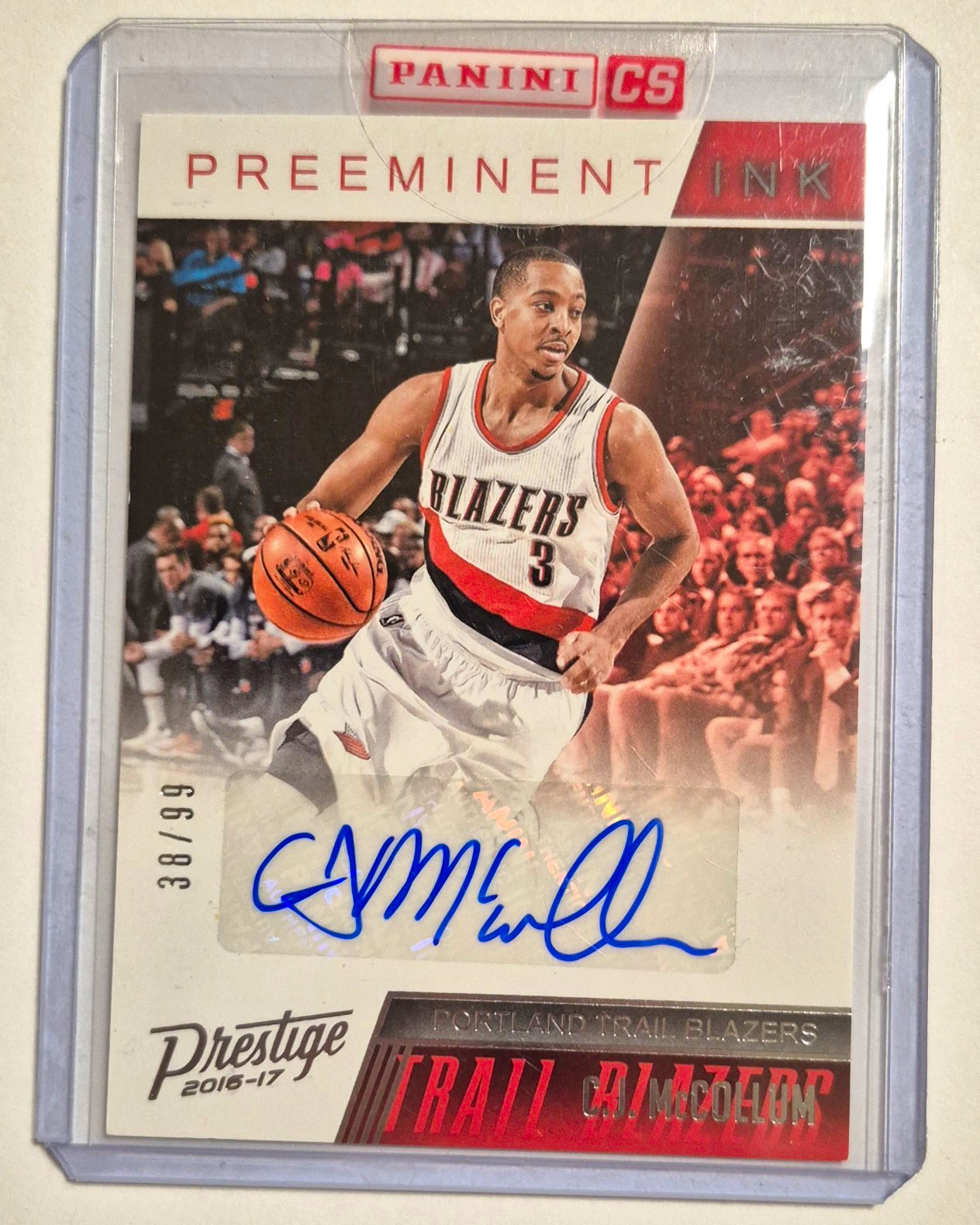 Panini 2016-17 Prestige Preeminent Ink C.J. McCollum Auto /99 #34 Blazers
