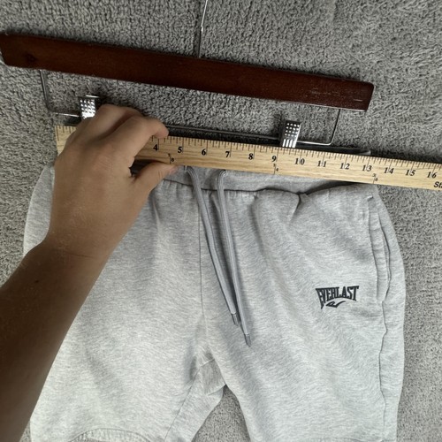 Everlast Shorts Mens Medium Gray Athletic Sweat Drawstring Casual Logo Gym - Picture 7 of 10