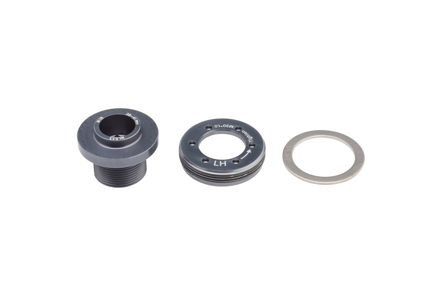 FSA Crank Bolt with Extracting Cap M18 Bolt M30 Cap Anodized Gray OEM Part