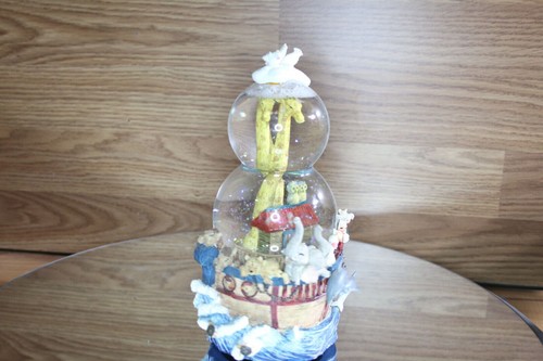 NOAH'S ARK Double SNOW GLOBE Glitter SAN FRANCISCO MUSIC BOX COMPANY Side by Sid - Picture 12 of 24