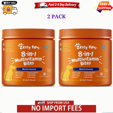 2 Pack Zesty Paws 8-in-1 Multivitamin Chews Soft Bites Chicken Flavor 90 ct