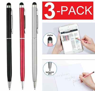 2 in 1 Touch Screen Pen Stylus Universal For iPhone iPad Samsung Tablet Phone PC