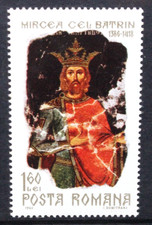 ROMANIA 1968 Prince Mircea the Old 550th Death Anniversary. Set of 1. MNH SG3560