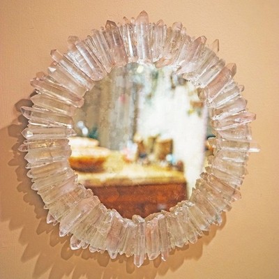 15'' Crystal Looking Mirror, Dressing Table Mirror, Vanity Mirror, Bedroom Mirror