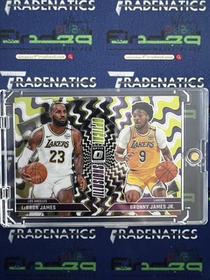 2025 Optic Optical Illusions #2 Prizm Lebron James / Bronny James Jr. LA Lakers