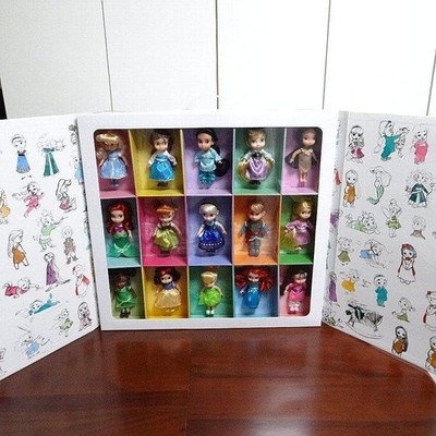 Disney Store ANIMATORS Collection Princess MINI DOLL SET 15 Display Box JP