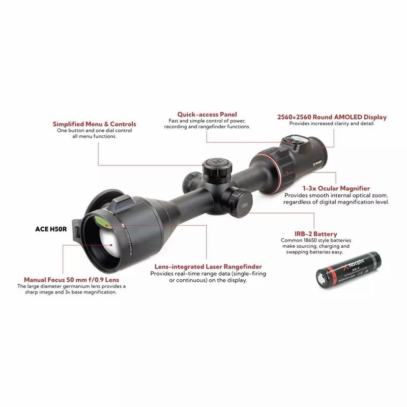 Nocpix ACEH50R  ACE Thermal Black 3-8x 50mm 640x512, 60Hz Resolution