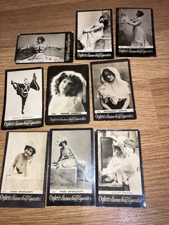 ANTIQUE OGDENS GUINEA GOLD CIGARETTE CARDS. ACTRESSES BEAUTIES NUMBERS LISTED