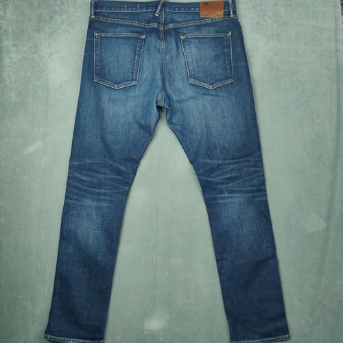 Jeans Hiroshi Kato uomo 38x34 The Scissors slim affusolato 14 oz Selvedge Jett lavaggio - Foto 2 di 13