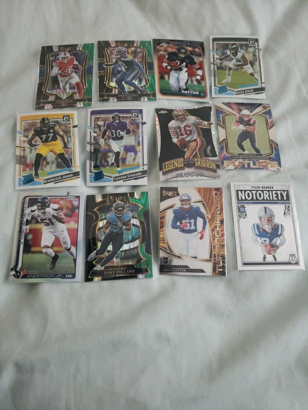 Will Anderson, Tyler Warren, Walter Payton, Abdul Carter, Joe Montana NFL Lot
