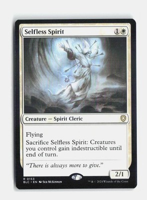 Selfless Spirit 153 Commander: Bloomburrow MTG NM