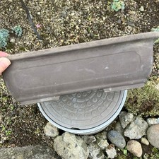 Bonsai Pot 26 x 18 x 7.5 cm Brown Japanese Art Shape Miniature Tree Container