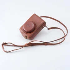 【Near Mint】Leica Camera Leather case with Strap for D- LUX3  Brown With logo