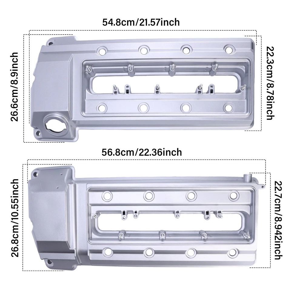 Cubierta de válvula de motor izquierda y derecha para BMW 540i E39 740i 740iL1998-2001 E38 X5 Z8 Foto 3 de 4