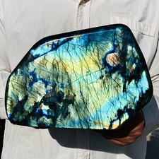 9.09LB Natural Labradorite Quartz Crystal Mineral Specimen