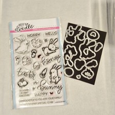 Heffy Doodle Honey Bunny Boo Clear Stamp & Die Set Bundle