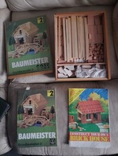 Vintage Baumeister Real Brick Model Building Kit Of A Water Mill (Ideal Diorama)