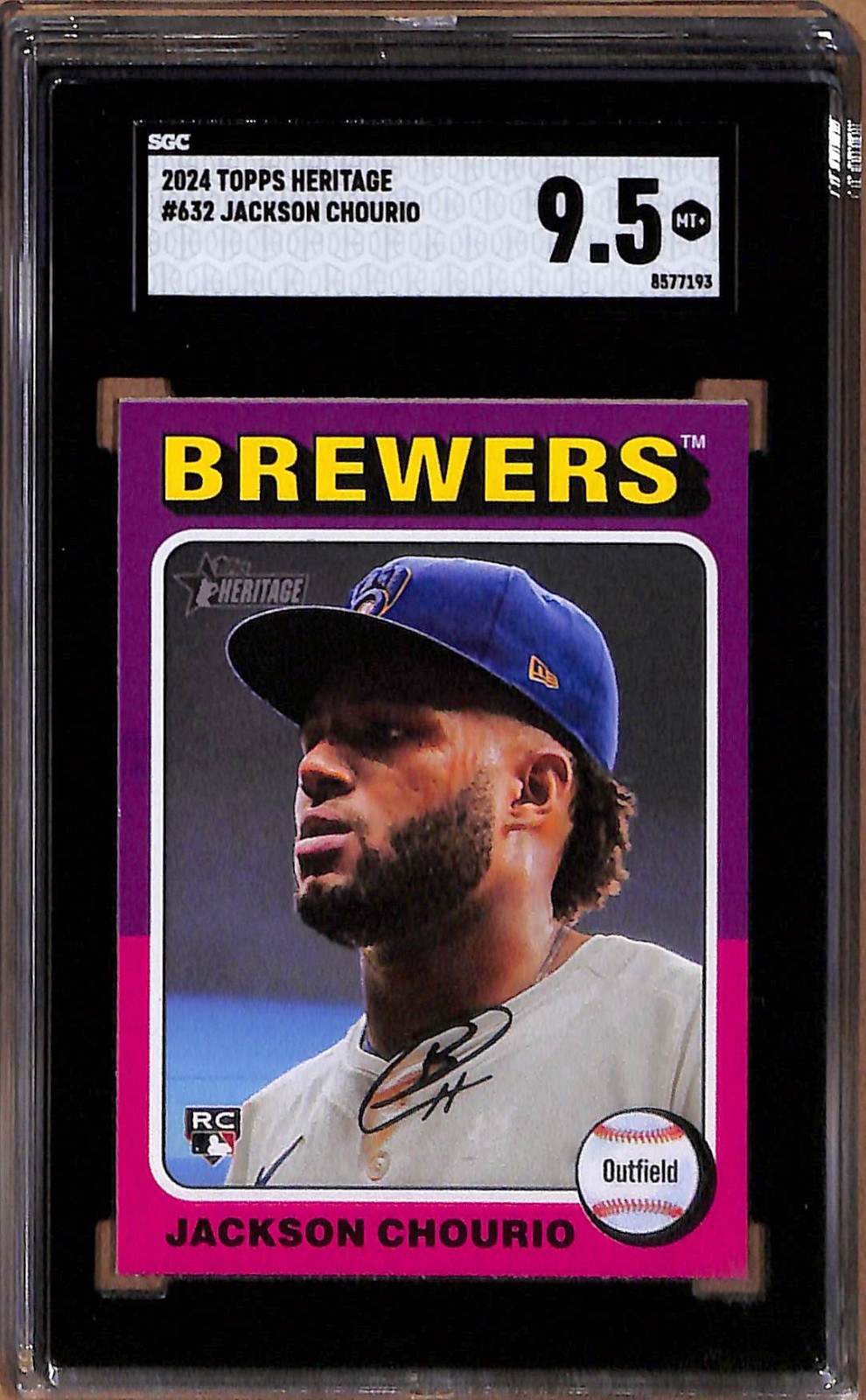 2024 Topps Heritage High Number - Jackson Chourio #632 (RC) - SGC 9.5