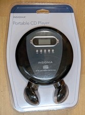 Insignia NS-P4112 Portable CD Player with Headphones, Retro New Battery Disc