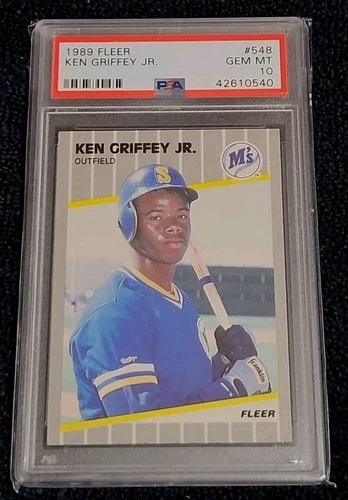 1989 Fleer Ken Griffey Jr. Rookie RC #548 Mariners PSA 10 Gem Mint MARINERS HOF