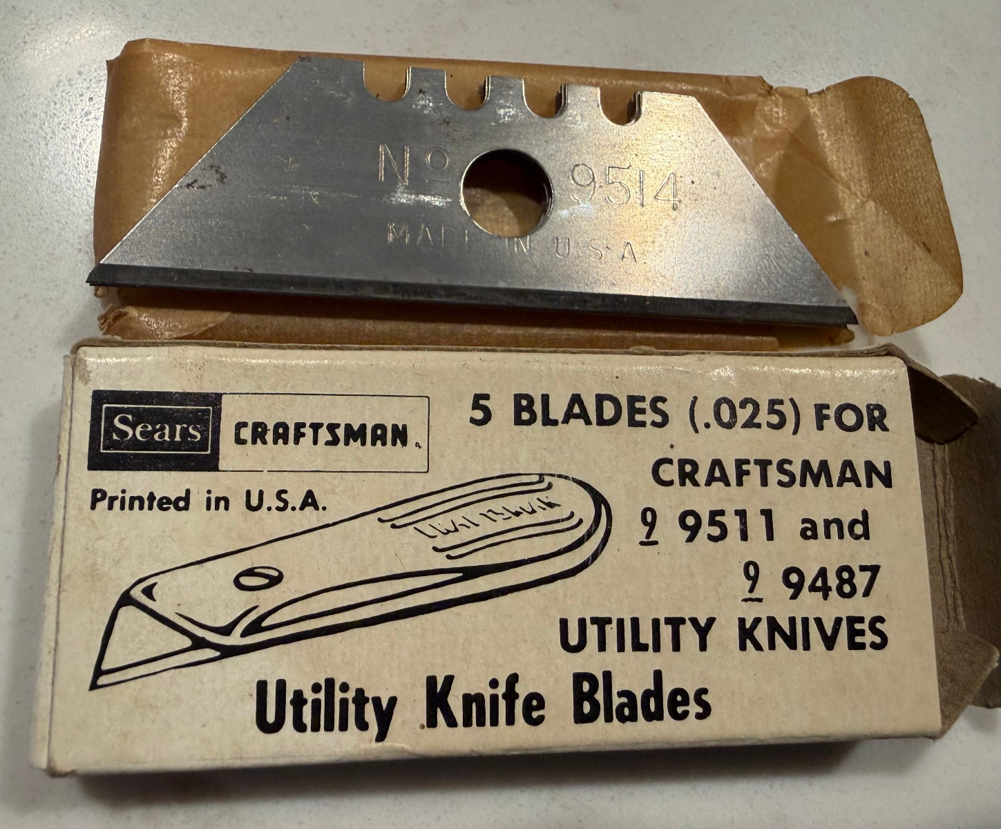 Blades 5 Pieces Vintage Early 80's Made In Usa New Old Stock