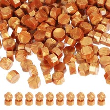 Wax Seal Beads, 360 Pack Sealing Wax Beads Octagon Stamp Beads, Dark Golden