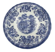 Churchill Queens China England TONQUIN Blue Salad / Dessert Plates - Set of 12
