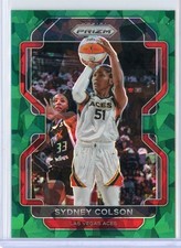 2022 Panini Prizm WNBA Green Ice Parallel 63 Sydney Colson Las Vegas Aces