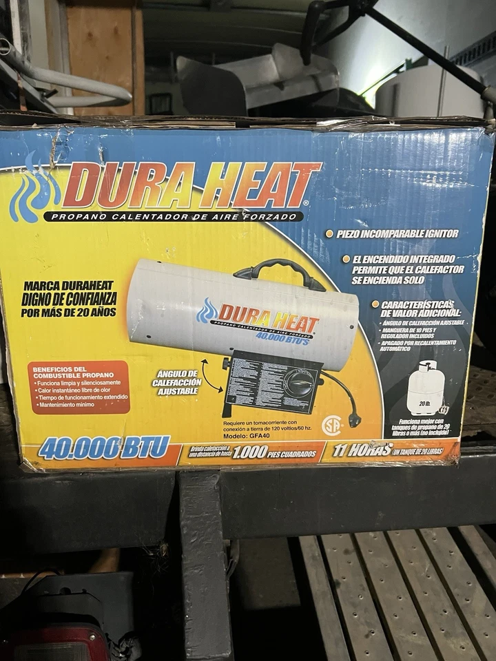DURA HEAT 40,000 BTU 丙烷强制空气加热器 GFA40 - 全新带盒 — 第 4/4 张图片