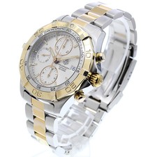 TAG HEUER Watch CAF2120 Aquaracer Date Chronograph SS/GP Automatic Men's